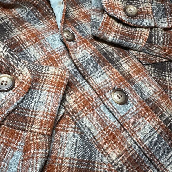 Amana Woolen Mill Workwear Shirt Mens Medium 80/20 Wool/Nylon 70s Vintage Plaid - Picture 7 of 12